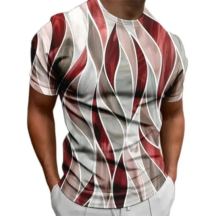 T-shirt manches courtes col rond homme, estival et à la mode, avec impression 3D, punk, streetwear,