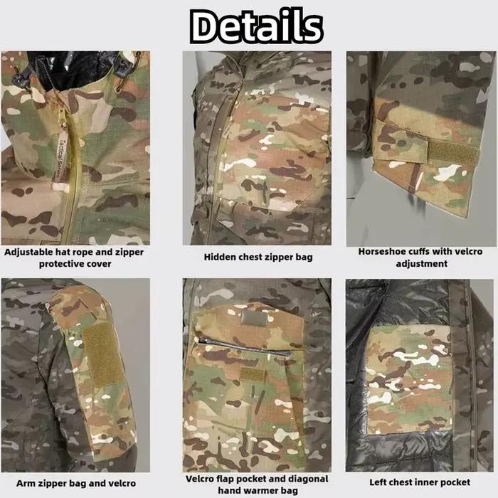 Veste tactique veste tactique homme hiver chasse Camouflage randonnée chaud à capuche manteau de Combat chasse Camping manteaux