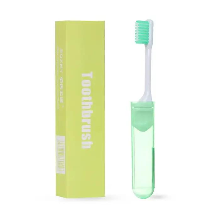 Brosse à dents pliante en plastique souple, brosse à dents d'extérieur, livres oraux utiles, voyage