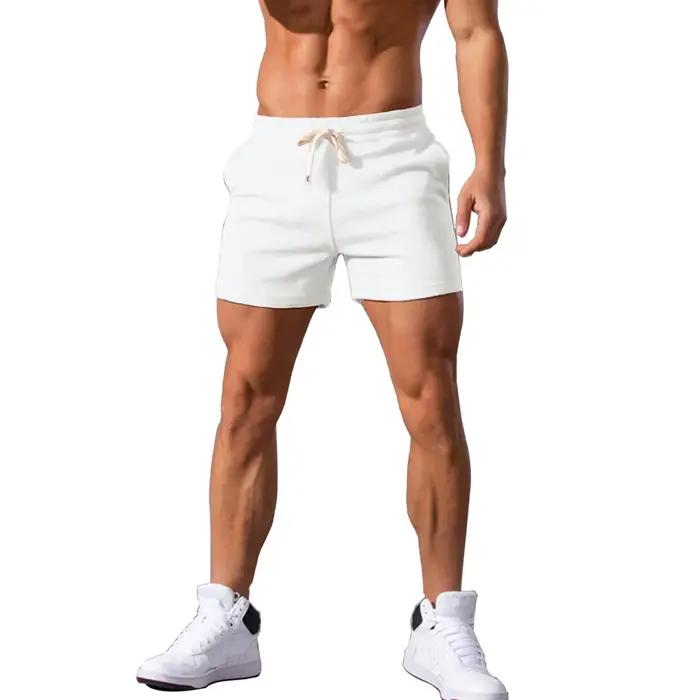 Shorts pour hommes été casual respirant cordon pantalon court couleur unie Boardshorts Joggers sport troncs