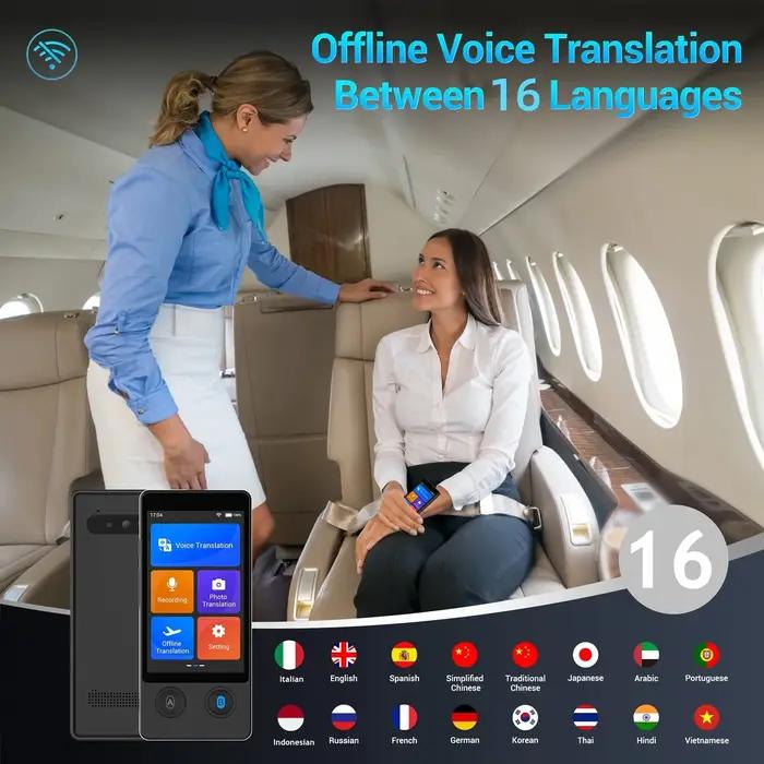 Traducteur vocal Wooask W12 144 langues - Solution idéale pour chasseurs voyageant à l'étranger