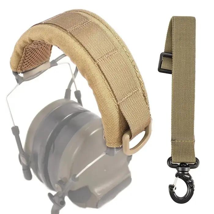 Tactical Modular Headset Cover Molle Headband Earphone Microphone Protection Cas
