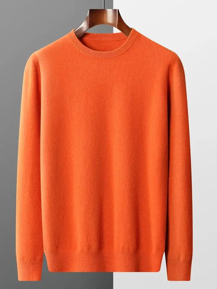 Pull en laine mérinos homme décontracté col rond pour automne et hiver à offrir pour les occasions froides