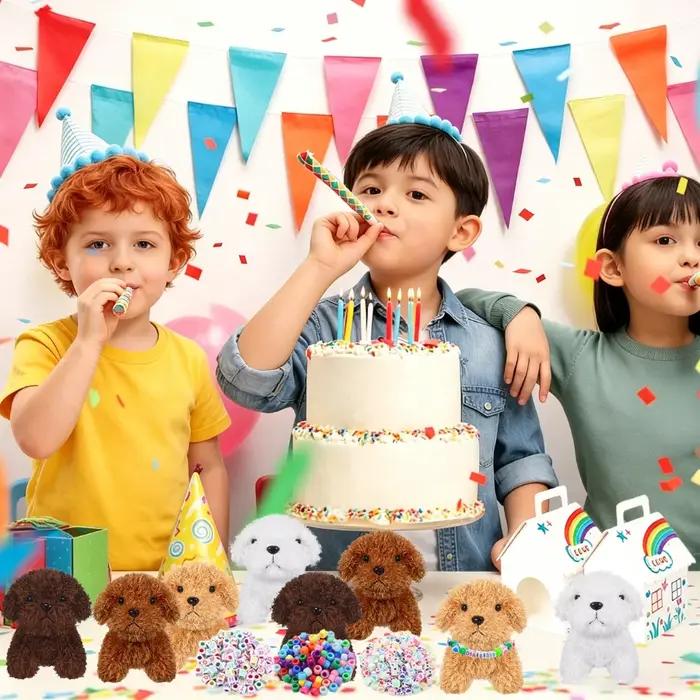 8-36 Sets Kit DIY de cadeaux de fête 'Adopte un chiot' pour anniversaire