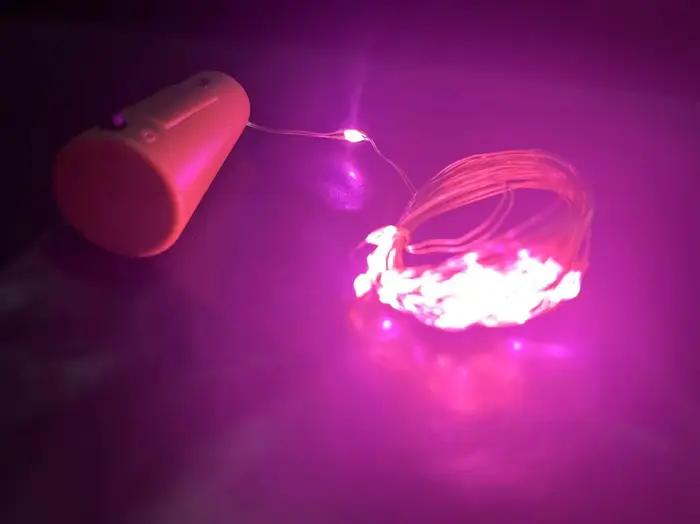 10 pièces LED bouteille de vin lumières avec liège