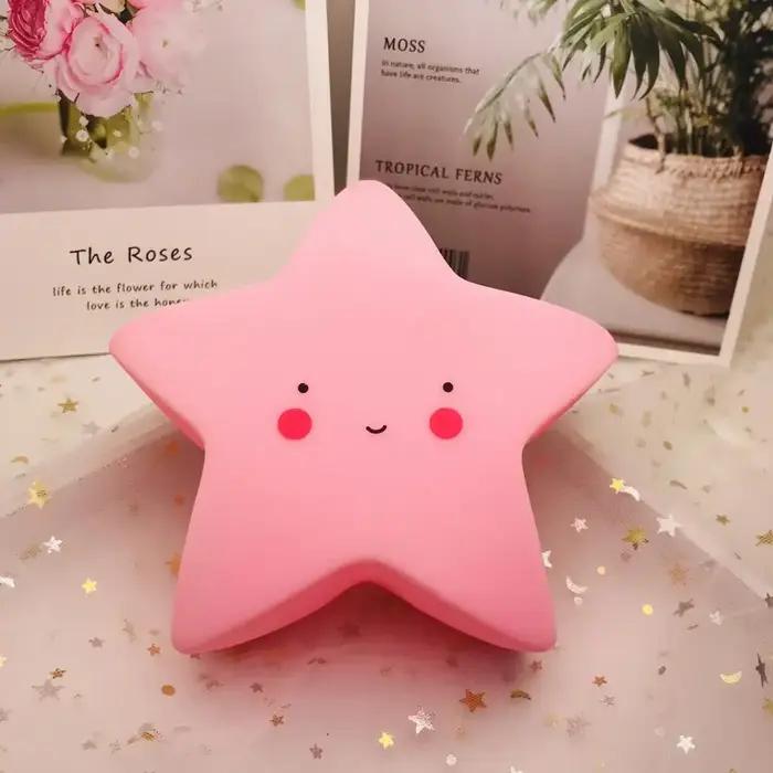 LED Mini veilleuse dessin animé fantaisie étoile lune lampe de chevet bébé chambre décoration alimen