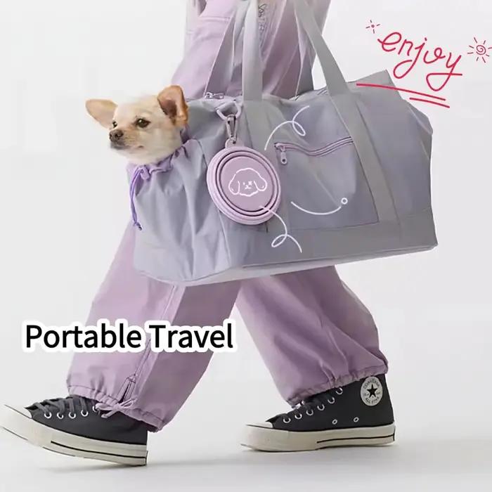 Bol pliable pour chien - Bol portable pour nourriture et eau pour animaux de compagnie avec crochet de fixation