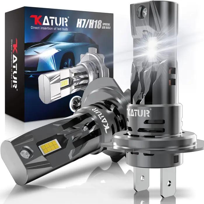 2 pièces H7 Socket Base LED phare de voiture 100W haute puissance Turbo ampoule 6000K 20000LM puce M