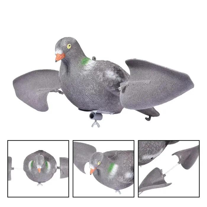Leurre pigeon et colombe volant réaliste - Appât pour chasse aux tourterelles - Décor de jardin effaroucheur