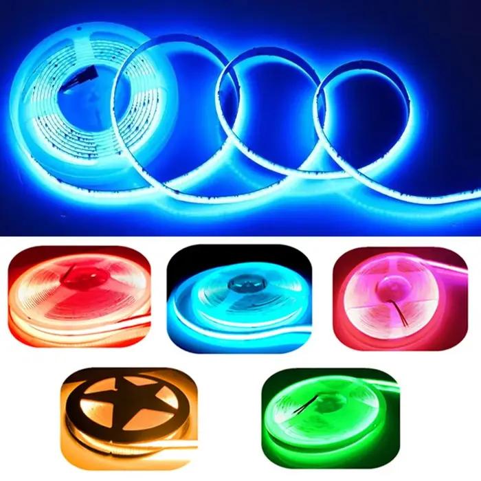 8mm Ultra mince DC 12 V/24 V coloré COB LED bande lumières pour la décoration intérieure voiture bri