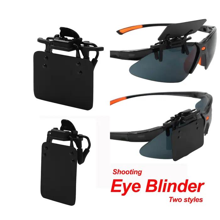 Lunettes de tir Blinders Patchs pour les yeux de tir standard 180 ° Boucliers en verre réglables Occluder Clip Eye