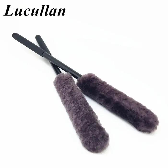 Lucullan 38CM laine naturelle roue de lavage de voiture barils brosses 100% peau de mouton Premium f