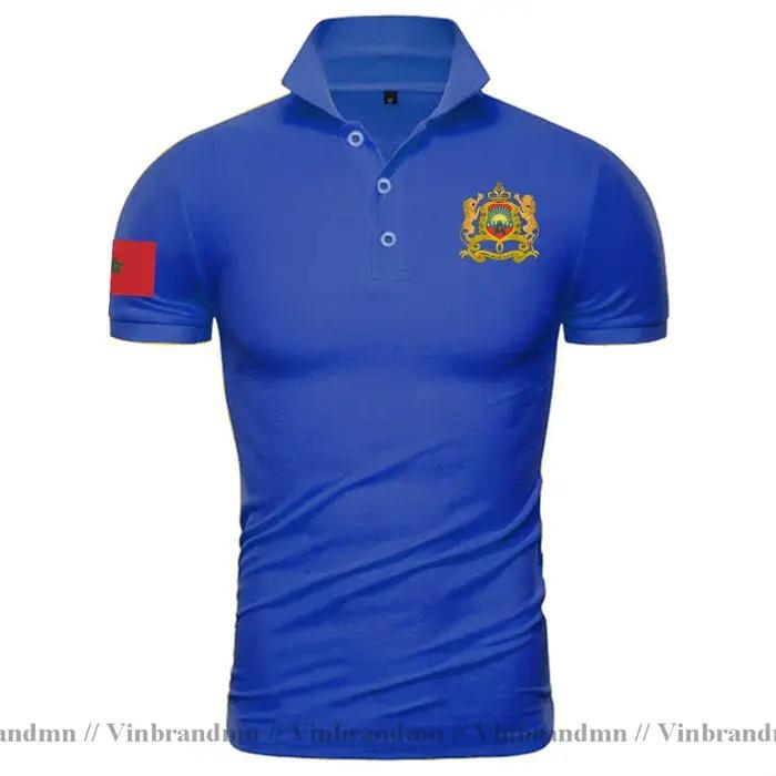 Le royaume occidental du Maroc marocain hommes Polo mode Nation équipe chemise vêtements de sport hauts pays MAR polos