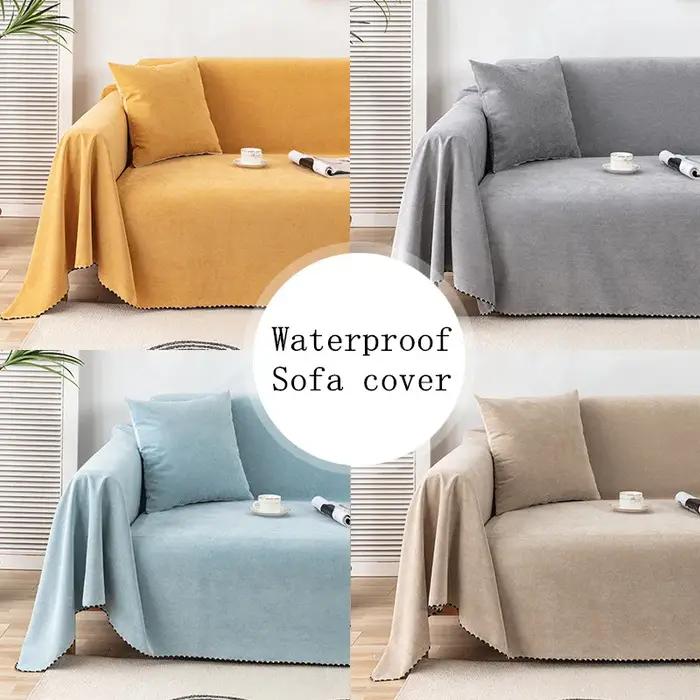 Housse de canapé imperméable et anti-rayures pour chiens et animaux de compagnie protection de meubles avec deux coussins pour salons modernes et pièces de réception