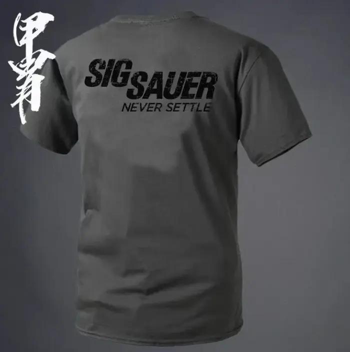 T-shirt décontracté pour homme, nouveau style été 2026, motif Sig Sur Gun, haute qualité, confortabl