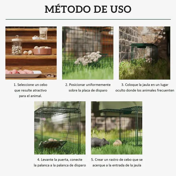 Piège à animaux 100x24x30 cm avec portes doubles - Capture rats intérieur extérieur - Cadre acier robuste