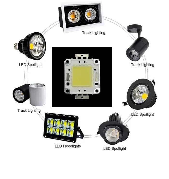 AvvRxx LED perle 10W 20W 30W 50W 100W intégré haute puissance Cob 24*40MIL 6500K 3500K pour projecte