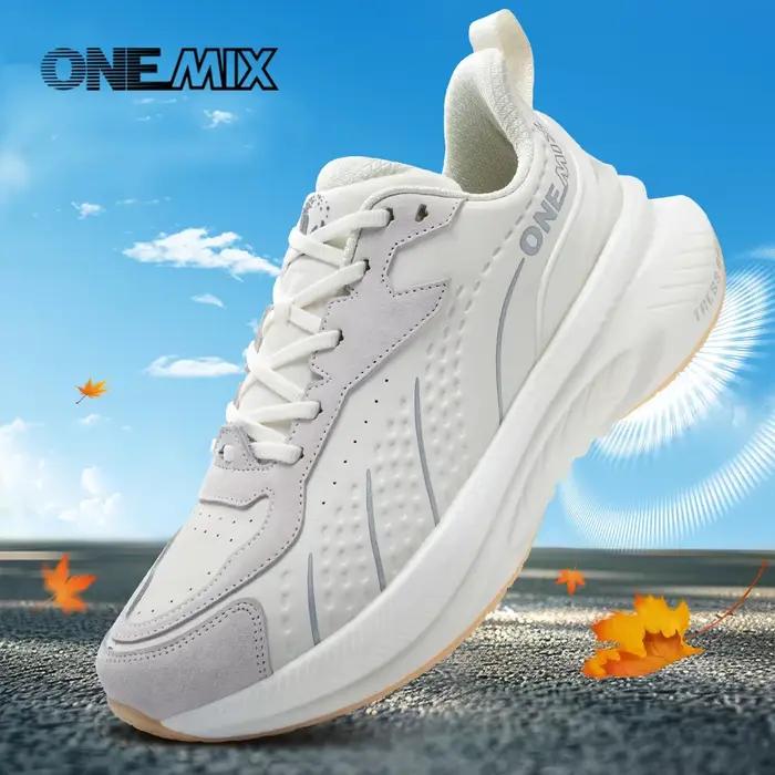 ONEMIX 2025 hiver formation chaussures de course pour hommes chaussures de Sport en cuir chaud résis