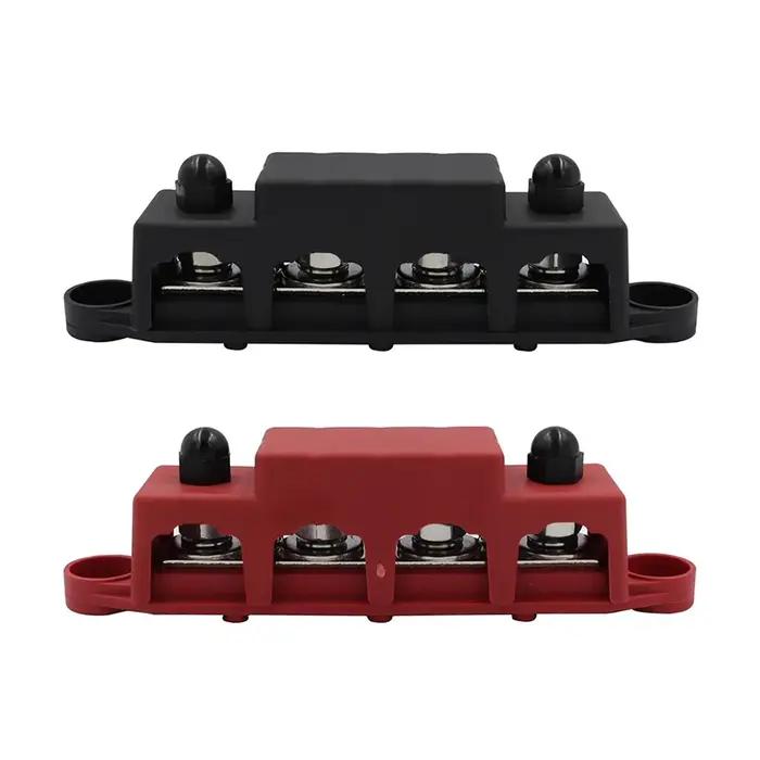M8 M10 4 voies rangées de câblage bornier de barre omnibus, bloc de distribution d'énergie voiture