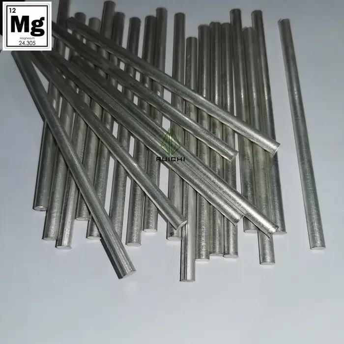 Bâtons en métal de magnésium 99.95% pur, diamètre de 7mm X longueur de 152mm, 10 pièces