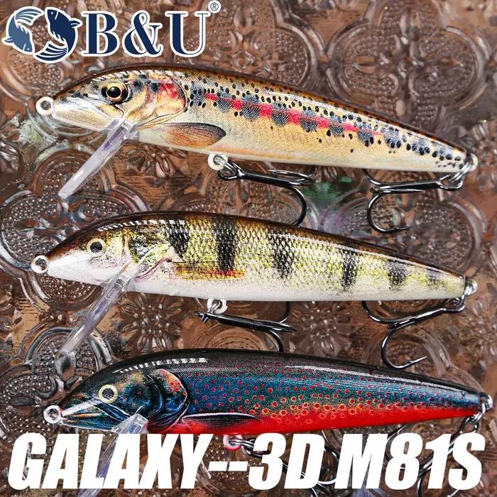 Leurre dur B&U 80mm minnow coulant - wobbling pour brochet perche truite pêche leurres durs