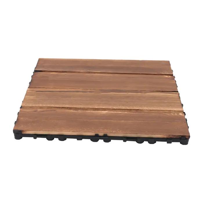 Paquet de 36 carrelage de sol de terrasse de Patio en bois dur carrelage de sol à emboîtement extéri