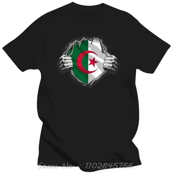 Drôle Algérie Drapeau Algérien Pround T-shirt Surdimensionné Vêtements Pour Hommes Cadeaux D'anniver
