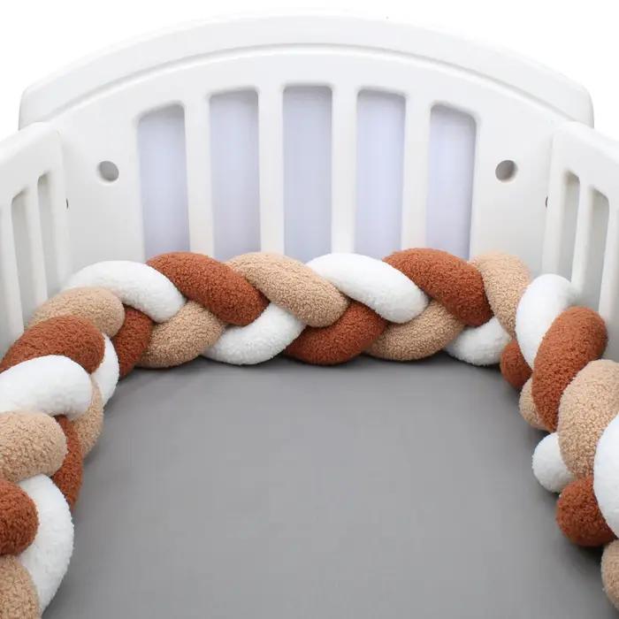 1-4M bébé lit pare-chocs infantile berceau oreiller coussin tresse