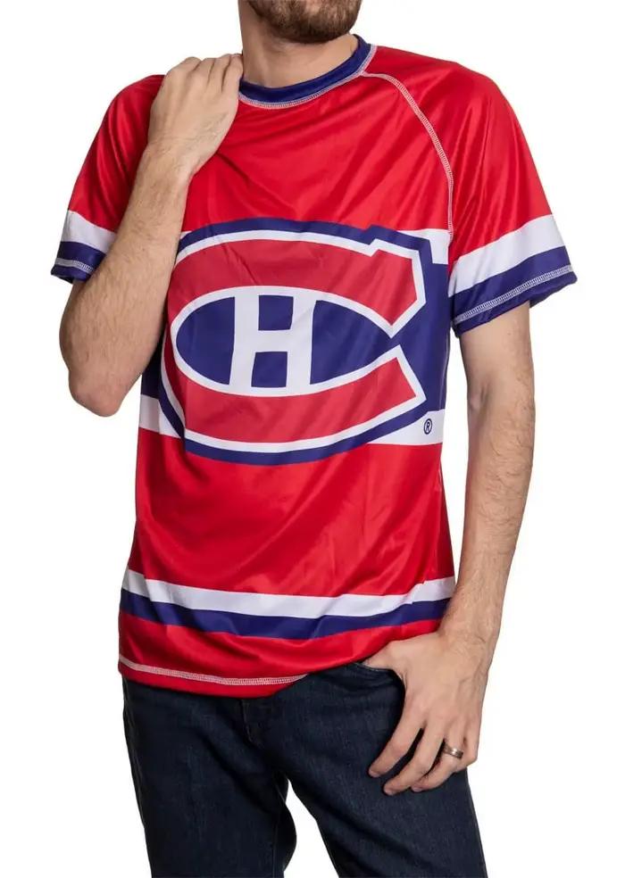T-shirt de hockey sur glace avec logo de l'équipe des Canadiens de Montréal