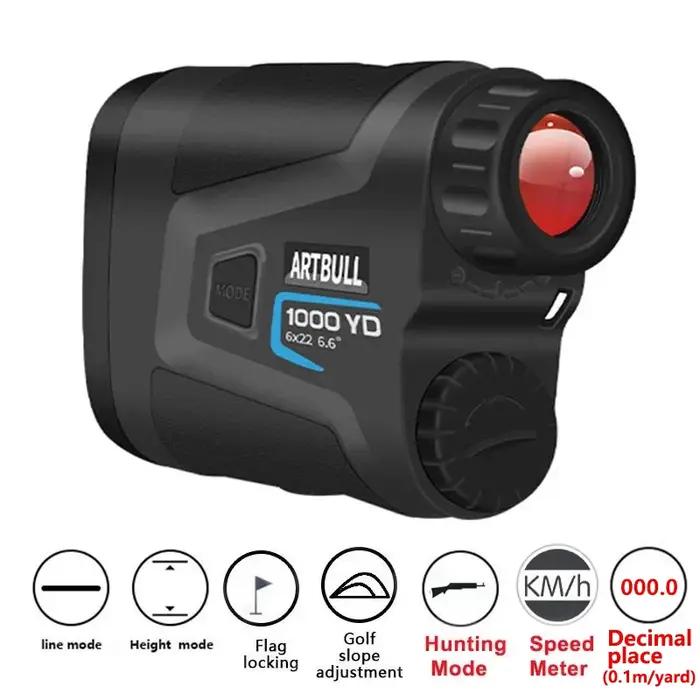 Télémètre laser pour chasse et golf avec verrouillage de drapeau, compensation de pente, précision de ±1 yard pour occasions extérieures