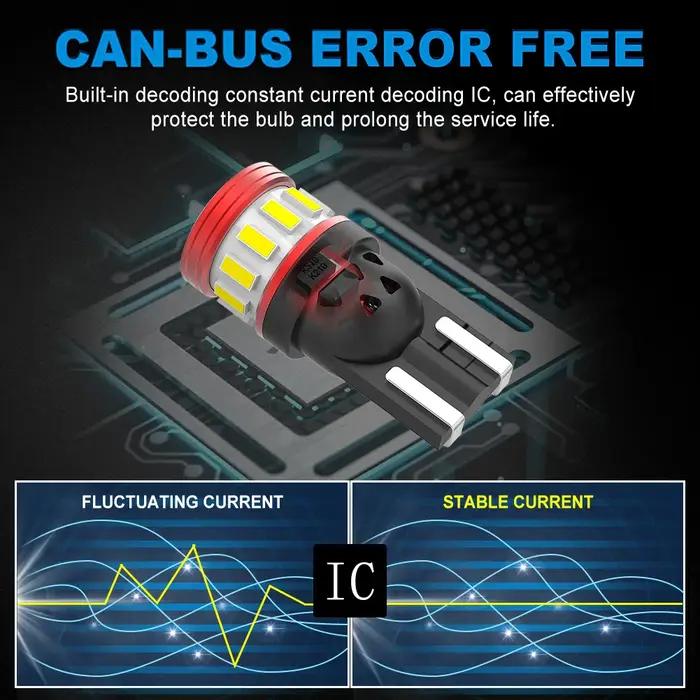 NAO W5W T10 LED lumières 5W5 Ultra lumineux Anti-erreur CANBUS Auto lampe 12V puce voiture intérieur
