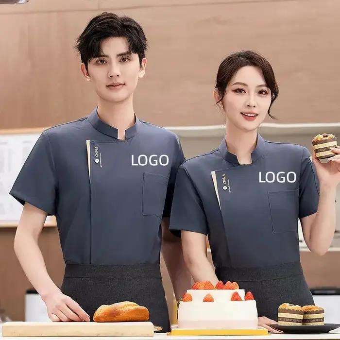 Veste de chef homme polyestère imprimable pour travail en cuisine restauration service alimentaire occassions professionnelles