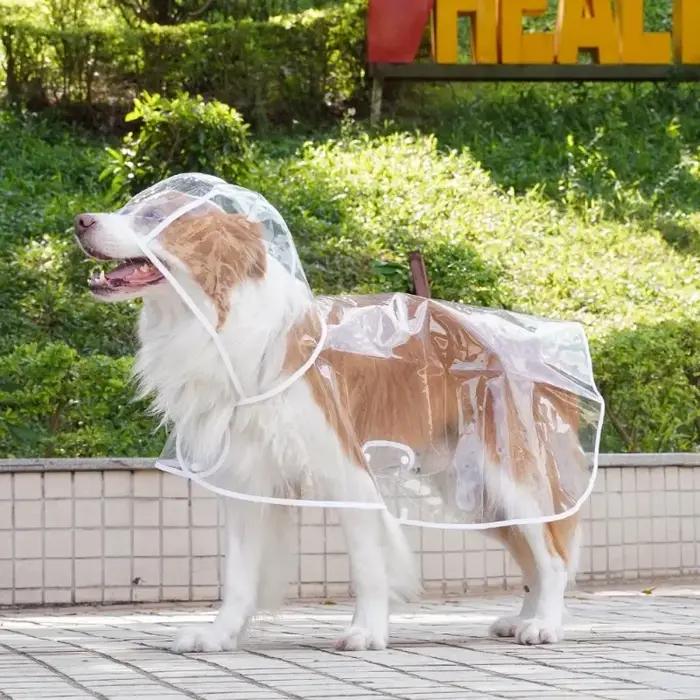  Vêtements de pluie transparents pour animaux de compagnie