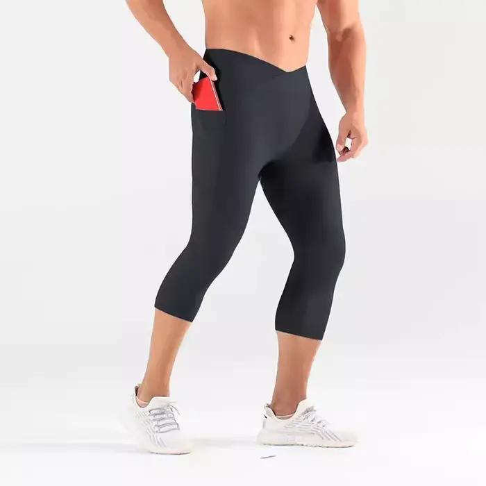 Pantacourt moulant pour homme et fille, pantalon de course, de basket-ball, de football, d'exercice