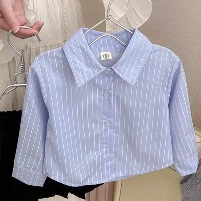 Ensemble de vêtements pour bébé fille, chemise en coton et jupe plissée, tenue à la mode, printemps, automne, hiver, pour enfant de 1 à 10 ans, ajustement parfait, col en V, boutonnage simple