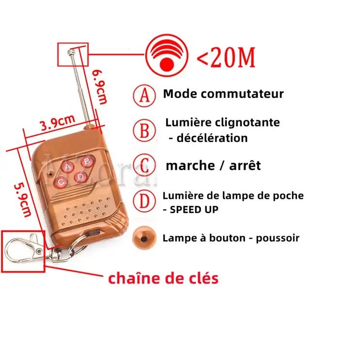 4*3 Led lumières de Police pour voiture FSO lumière stroboscopique sans fil à distance Ambulance 12V avertissement Flash