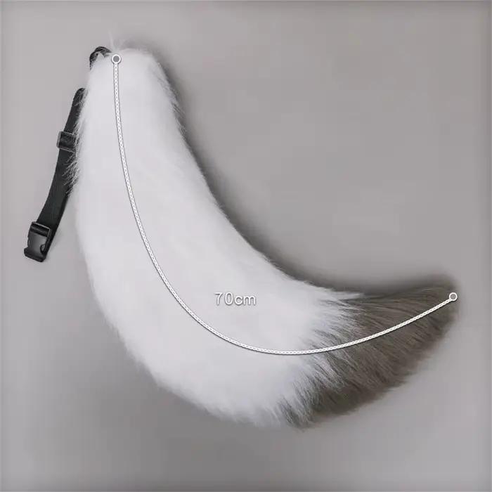 Anime COS chat queue de renard en peluche Cosplay Costumes grandes queues chien queue en fourrure jeu de rôle accessoires de spectacle de fête queue de fourrure pour les femmes