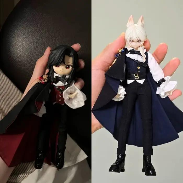 Costume de chevalier britannique 1/12 scale pour figurines d'action en flanelle élégant avec chemise, gilet, pantalon et cape pour Noël Pâques Halloween Nouvel An Saint Valentin