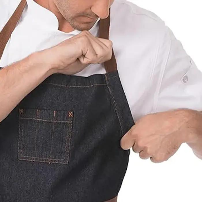 Tablier en Denim long pour vêtements de travail