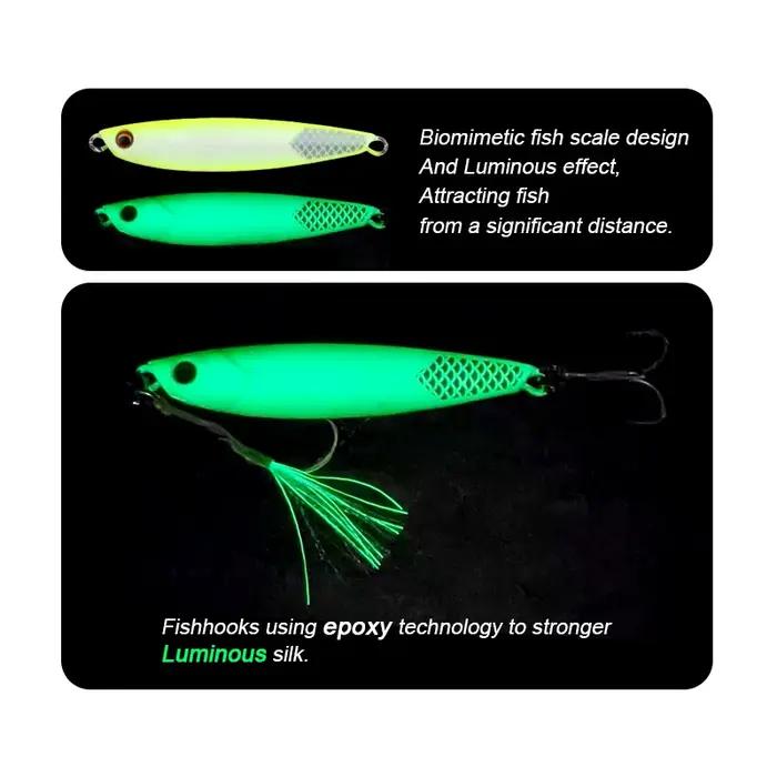 FJORD plat lent lueur métal gabarit plomb leurre de pêche sel 20g 30g 40g 60g rivage coulée appâts a