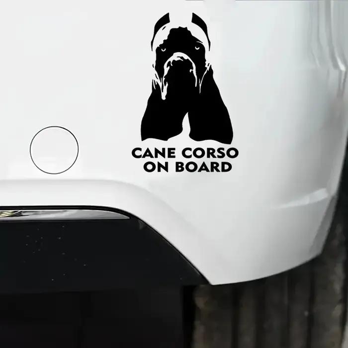 Autocollants en vinyle Cane Corso pour voiture moto ordinateur portable fenêtre mur tasse guitare et scooter vert armée expression de passion pour les chiens design moderne durable et résistant aux intempéries