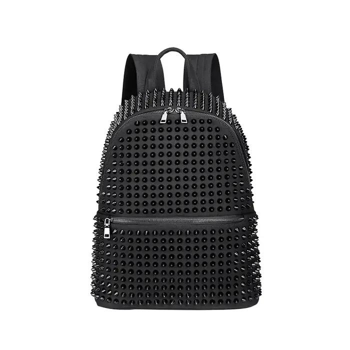 JIEROTYX – sacs à dos à rivets en cuir souple lavé pour femmes, sacoches d'école pour filles, sacs P