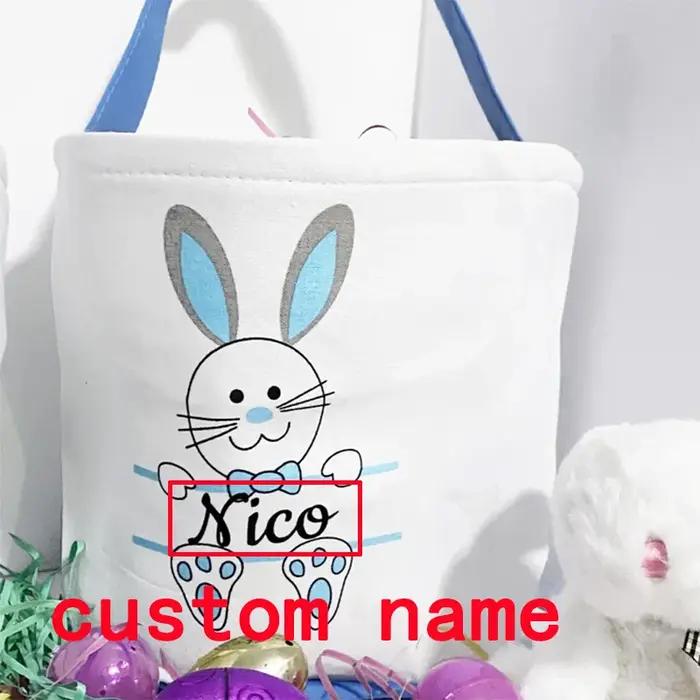 Mir de Surdose d'emoufs Personnalisé avec Nom, Sac de Joyeuses Pâques, Lapin, Lapin, Décoration de Maison de Ferme, Sac Cadeau pour Enfant Garçon et Fille