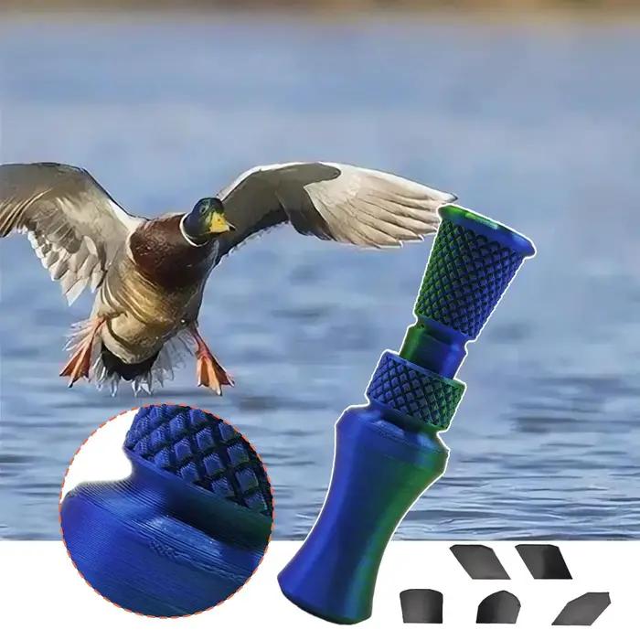 Appel canard imprimé 3D avec 5 puces son amovibles - Sifflet réaliste drôle pour piégeage entraînement