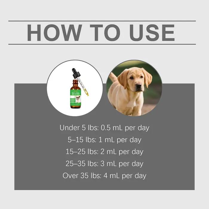 Gouttes à base de plantes pour soulager l'anxiété des chiens
