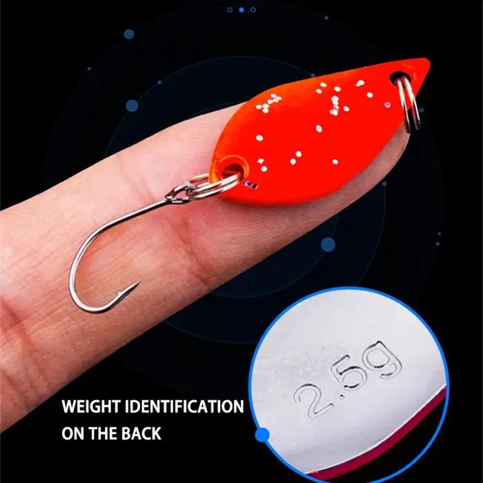 X-fin 3cm 2.5g/3.5g/5g matériel de pêche cuillère en métal leurre crochet pointu paillettes dures leurre appât eau douce eau salée Spinner cuillères