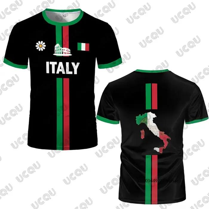 Nouveau Maillot de Football 2026 Imprimé Drapeau Italie pour Hommes et Femmes