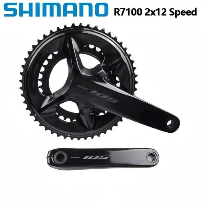 Shimano – pédalier R7100 2x12 vitesses 50-34T 12 s 105mm/165mm/170mm/172.5mm pour vélo de route, Hol