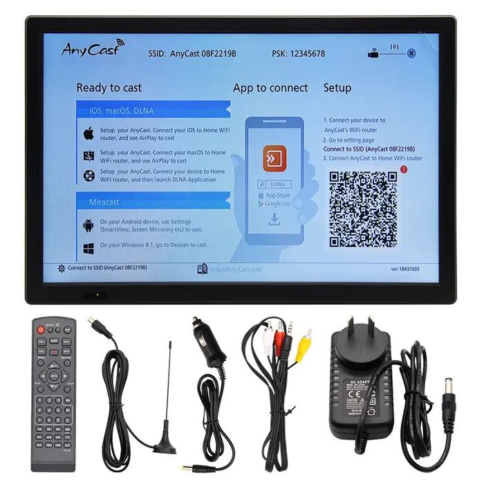 15.4 "Portable Voiture TV Télévision Numérique DVB-T2 ATSC ISDB-T