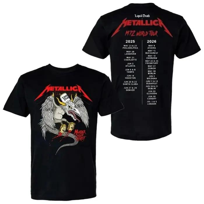 T-shirt Metallica M72 Tour Bologna Italie 2026 Merch pour Hommes et Femmes